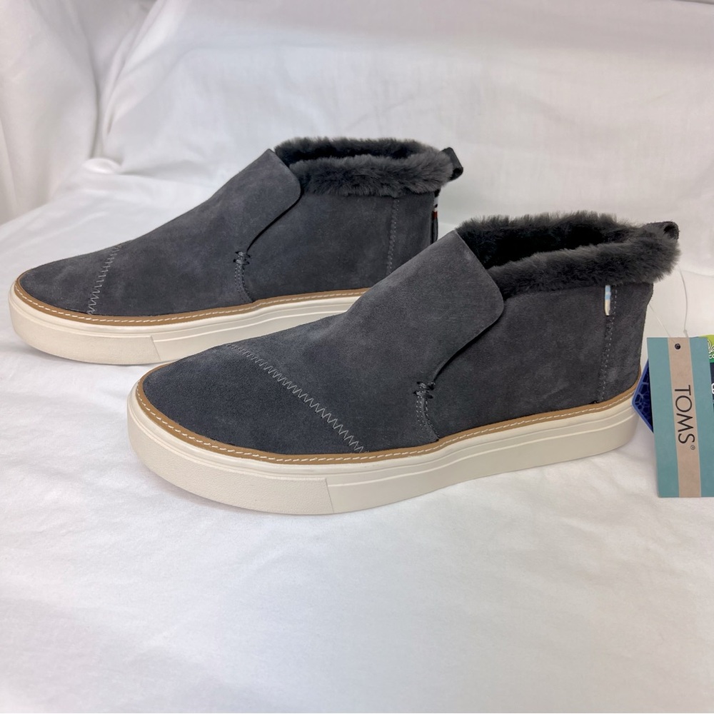 NWT TOMS Ortholite Paxton Sneaker in color Forged Iron Grey. - Picture 2 of 12